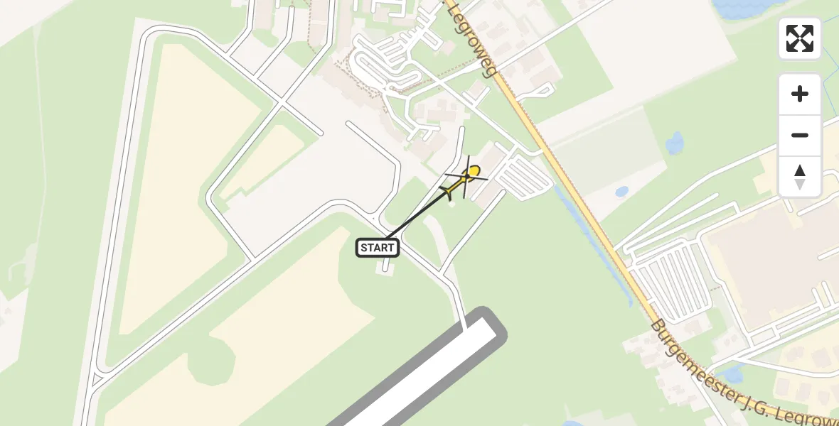 Routekaart van de vlucht: Lifeliner 4 naar Groningen Airport Eelde, Machlaan