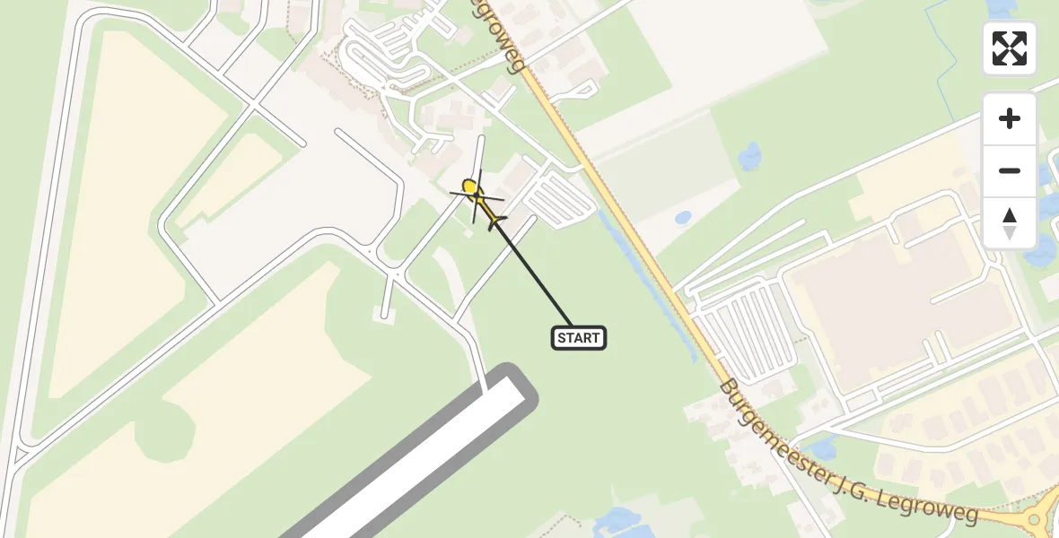 Routekaart van de vlucht: Lifeliner 4 naar Groningen Airport Eelde, Machlaan