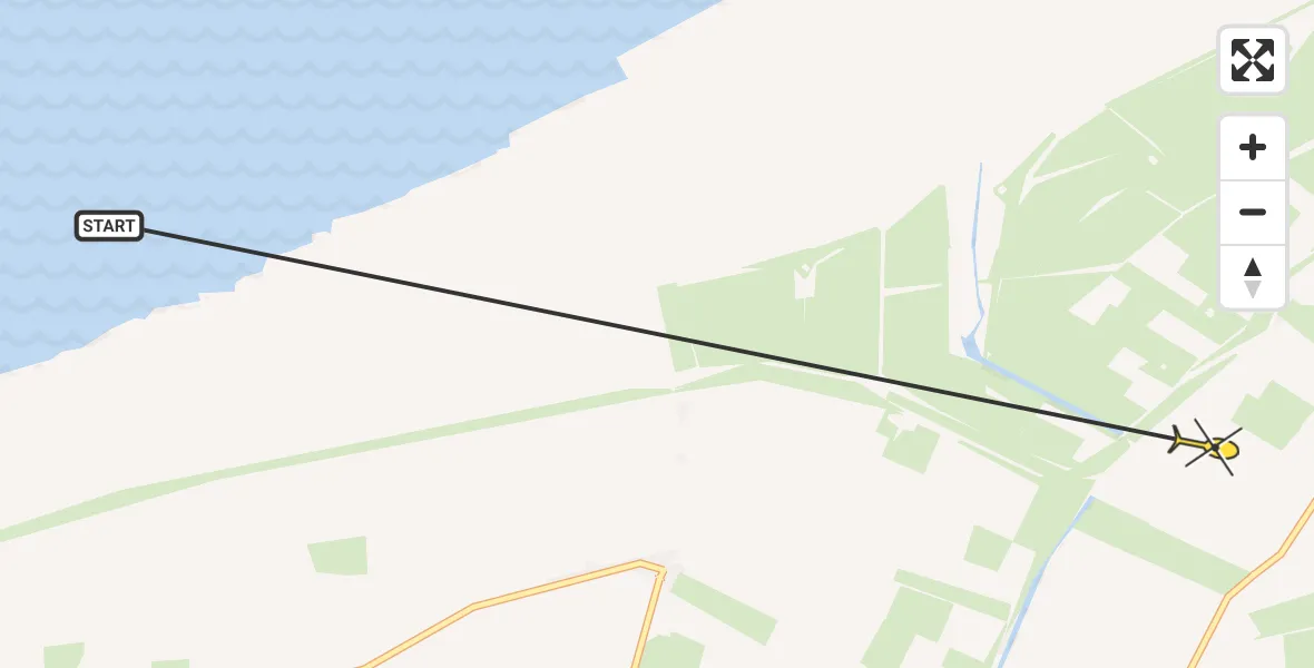 Routekaart van de vlucht: Ambulancehelikopter naar Marrum, Westerhúslânne