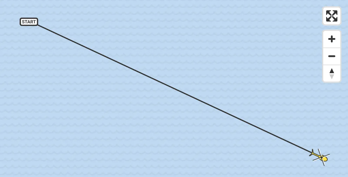 Routekaart van de vlucht: Ambulancehelikopter naar Vlieland, Postweg