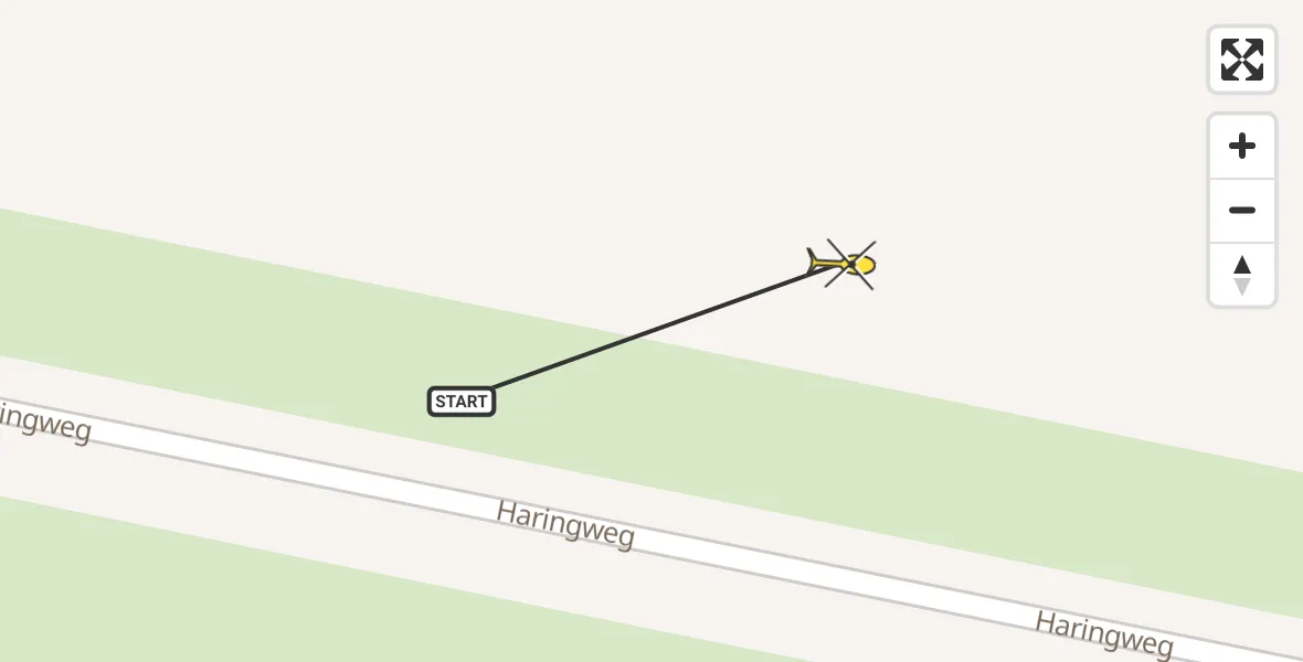 Routekaart van de vlucht: Traumahelikopter naar Dronten, Boudewijnlaan