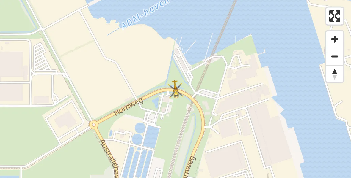 Vluchtroute Traumahelikopter van Amsterdam Heliport naar Amsterdam Heliport