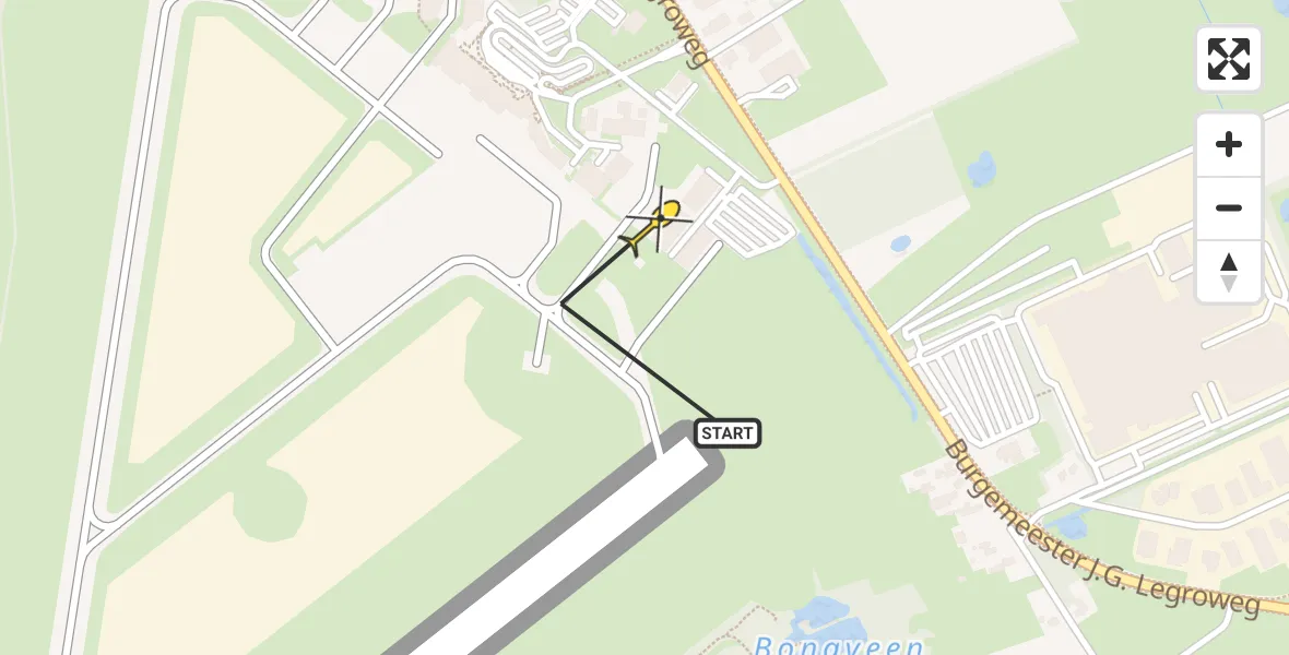 Routekaart van de vlucht: Lifeliner 4 naar Groningen Airport Eelde, Machlaan