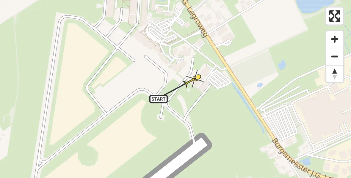 Routekaart van de vlucht: Lifeliner 4 naar Groningen Airport Eelde, Machlaan