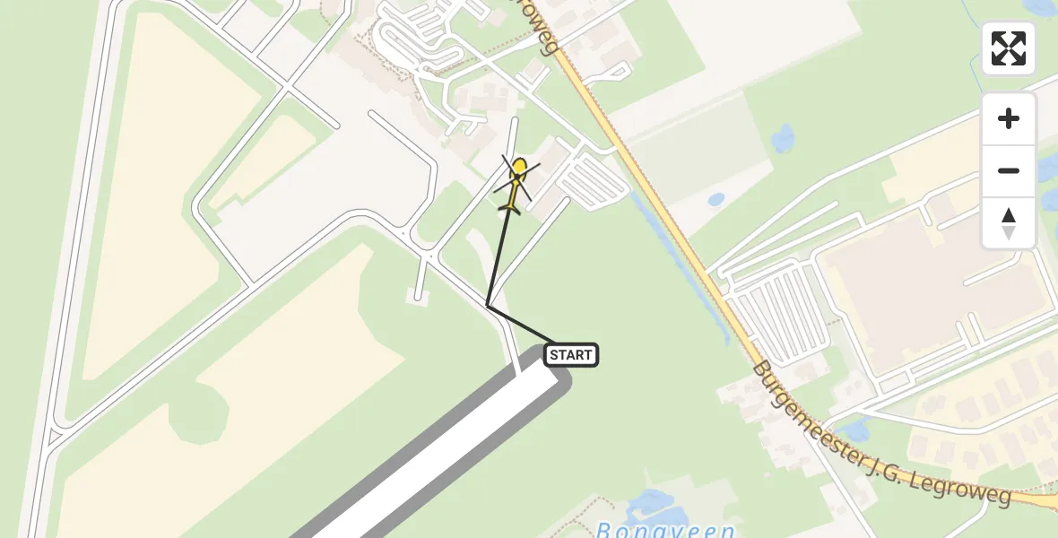 Routekaart van de vlucht: Lifeliner 4 naar Groningen Airport Eelde, Machlaan