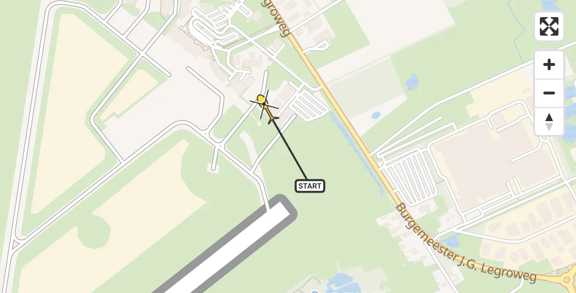 Routekaart van de vlucht: Lifeliner 4 naar Groningen Airport Eelde, Machlaan