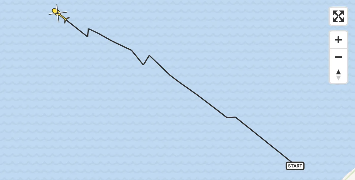 Routekaart van de vlucht: Ambulanceheli naar Oosterend