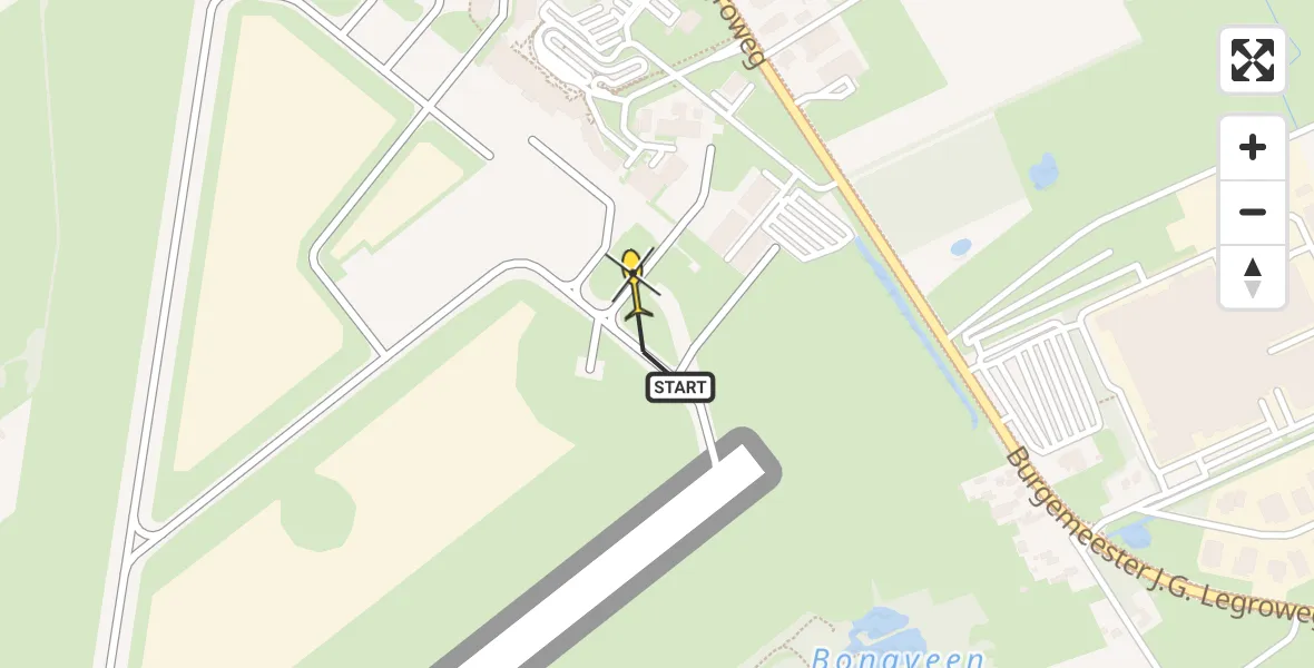 Routekaart van de vlucht: Lifeliner 4 naar Groningen Airport Eelde, Machlaan