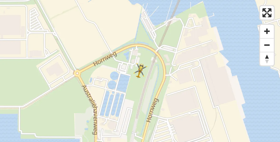 Vluchtroute Traumahelikopter van Amsterdam Heliport naar Amsterdam Heliport
