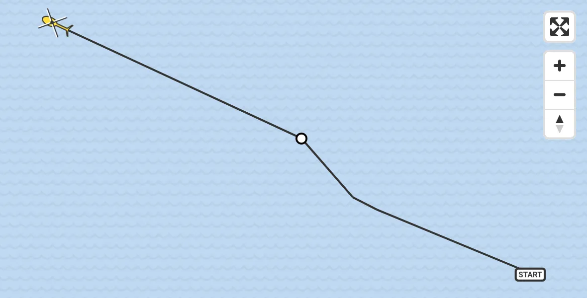 Routekaart van de vlucht: Ambulancehelikopter naar Oosterend