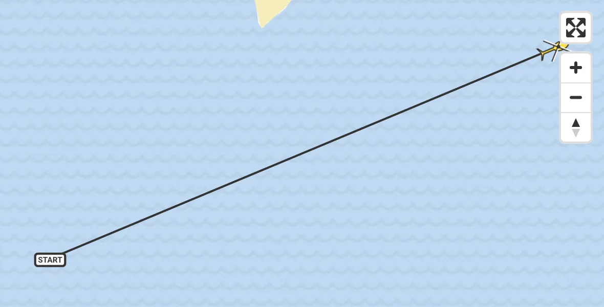 Routekaart van de vlucht: Ambulancehelikopter naar Hollum