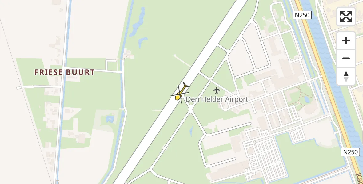 Vluchtroute  van Vliegveld De Kooy naar Vliegveld De Kooy