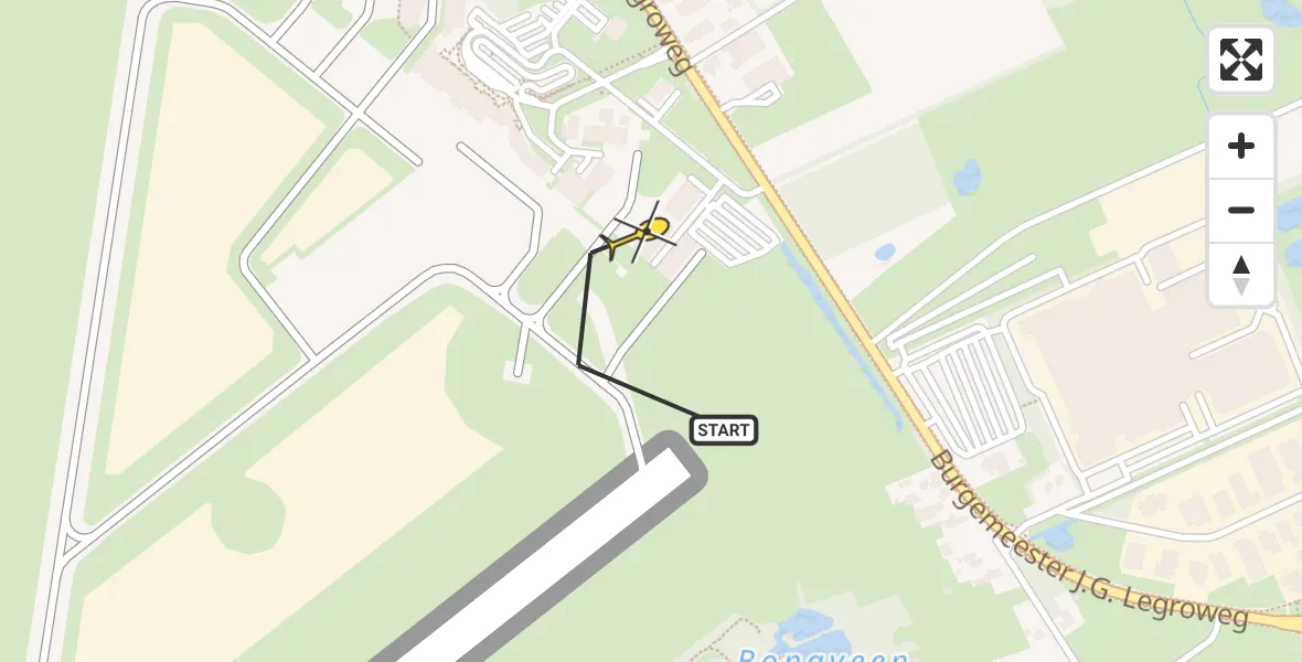 Routekaart van de vlucht: Lifeliner 4 naar Groningen Airport Eelde, Machlaan