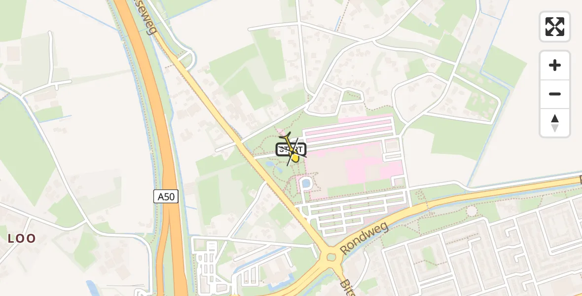 Routekaart van de vlucht: Lifeliner 3 naar Uden, Annaboulevard