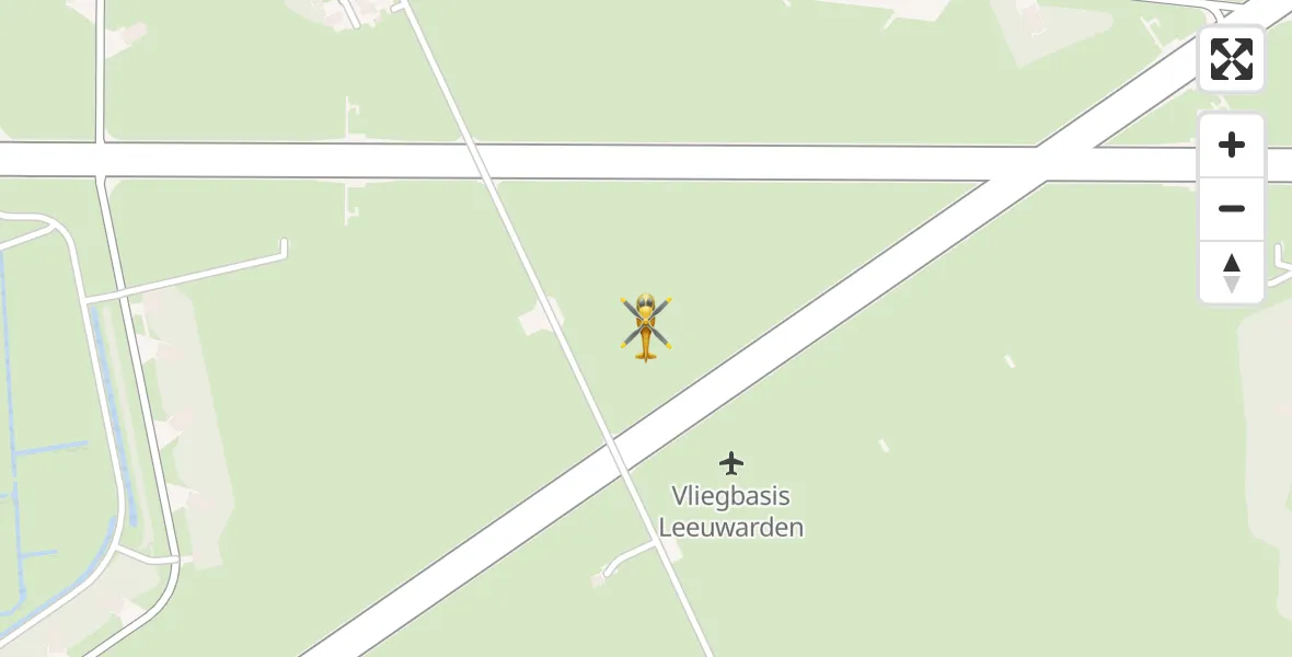 Vluchtroute Ambulancehelikopter Vliegbasis Leeuwarden - Vliegbasis Leeuwarden, 02 februari 2024, 06:44