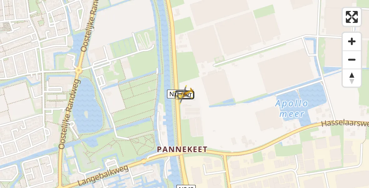 Vluchtroute Traumahelikopter Heerhugowaard - Heerhugowaard, 02 februari 2024, 10:17