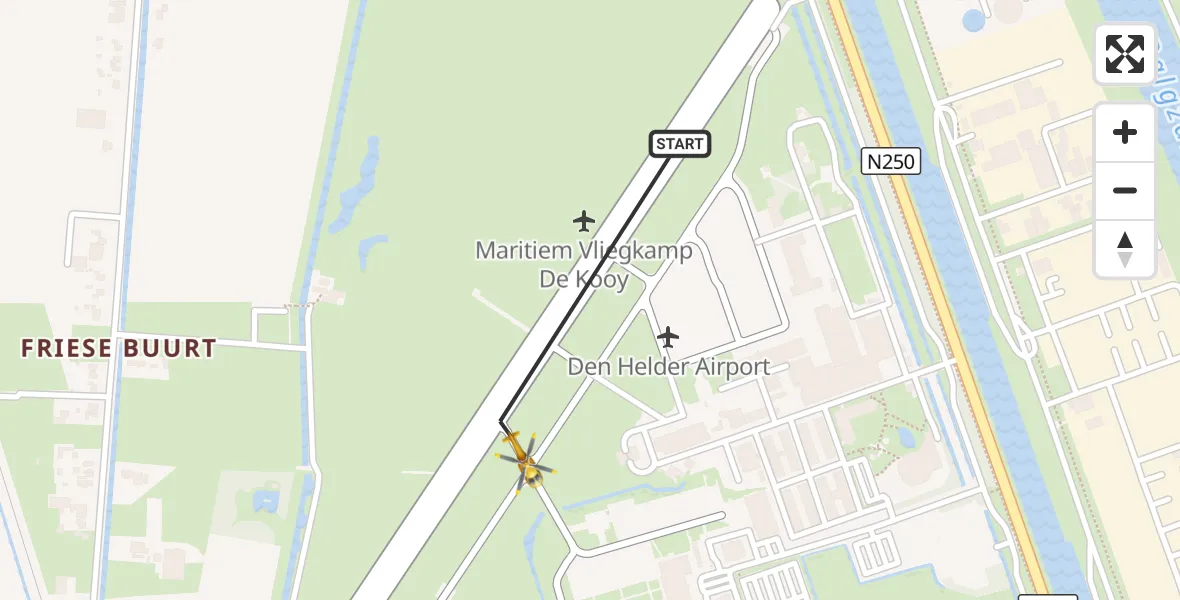 Vluchtroute  Vliegveld De Kooy - Vliegveld De Kooy, 02 februari 2024, 10:49