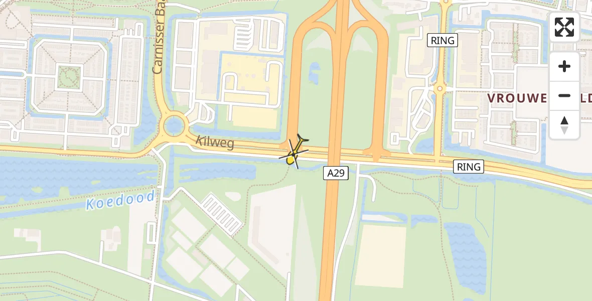 Routekaart van de vlucht: Lifeliner 2 naar Barendrecht