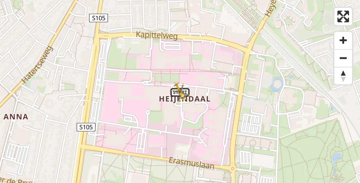 Vluchtroute Traumahelikopter Radboud Universitair Medisch Centrum - Radboud Universitair Medisch Centrum, 02 februari 2024, 15:07