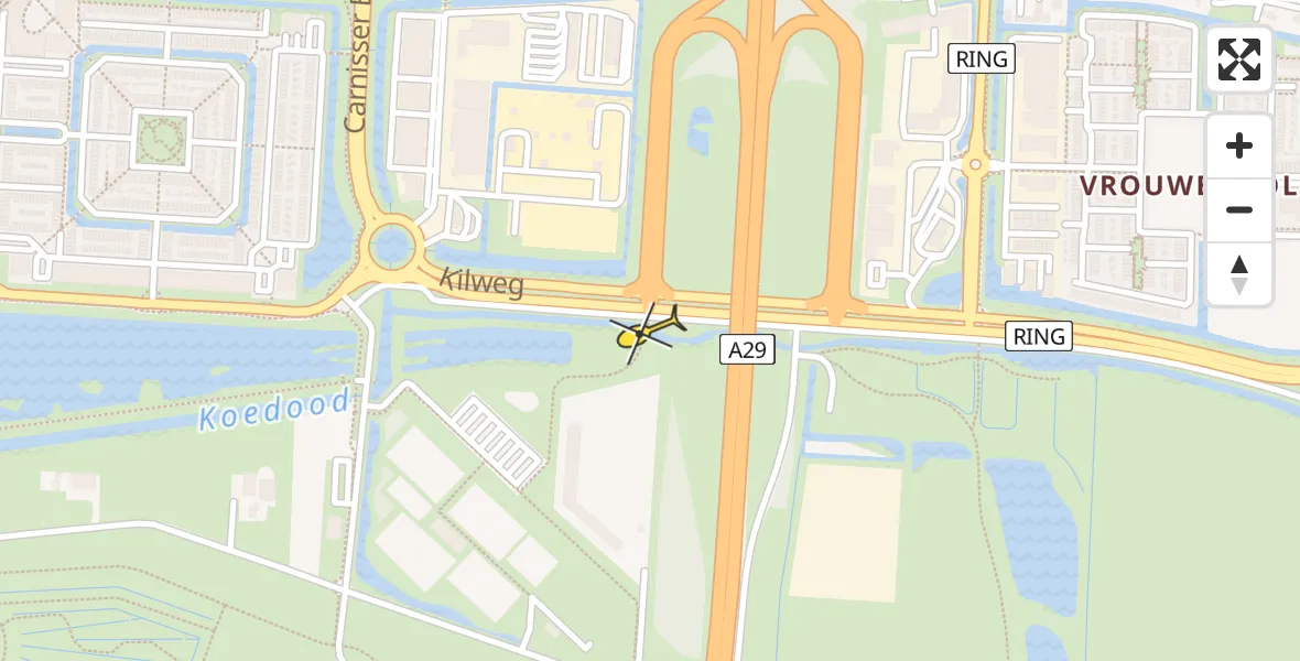 Routekaart van de vlucht: Lifeliner 2 naar Barendrecht