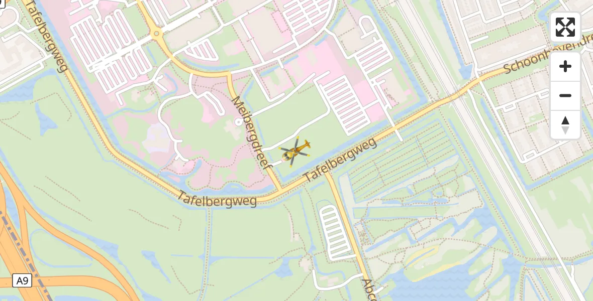 Vluchtroute Traumahelikopter Academisch Medisch Centrum (AMC) - Academisch Medisch Centrum (AMC), 02 februari 2024, 16:19