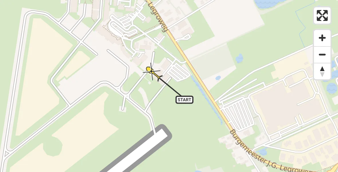 Routekaart van de vlucht: Lifeliner 4 naar Groningen Airport Eelde, Machlaan