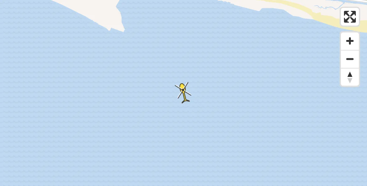 Routekaart van de vlucht: Ambulancehelikopter naar Hollum