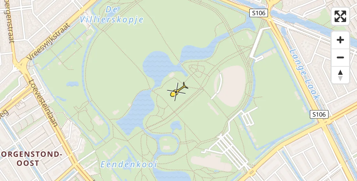 Routekaart van de vlucht: Lifeliner 2 naar Den Haag