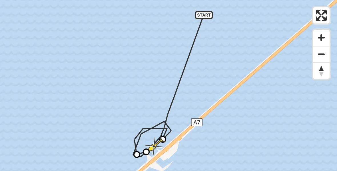 Routekaart van de vlucht: NCG06 naar Harlingen, Noorderhaven