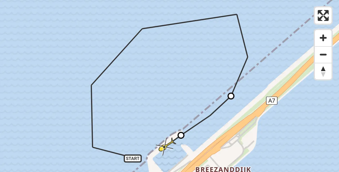 Routekaart van de vlucht: NCG06 naar Breezanddijk, Noorderhaven