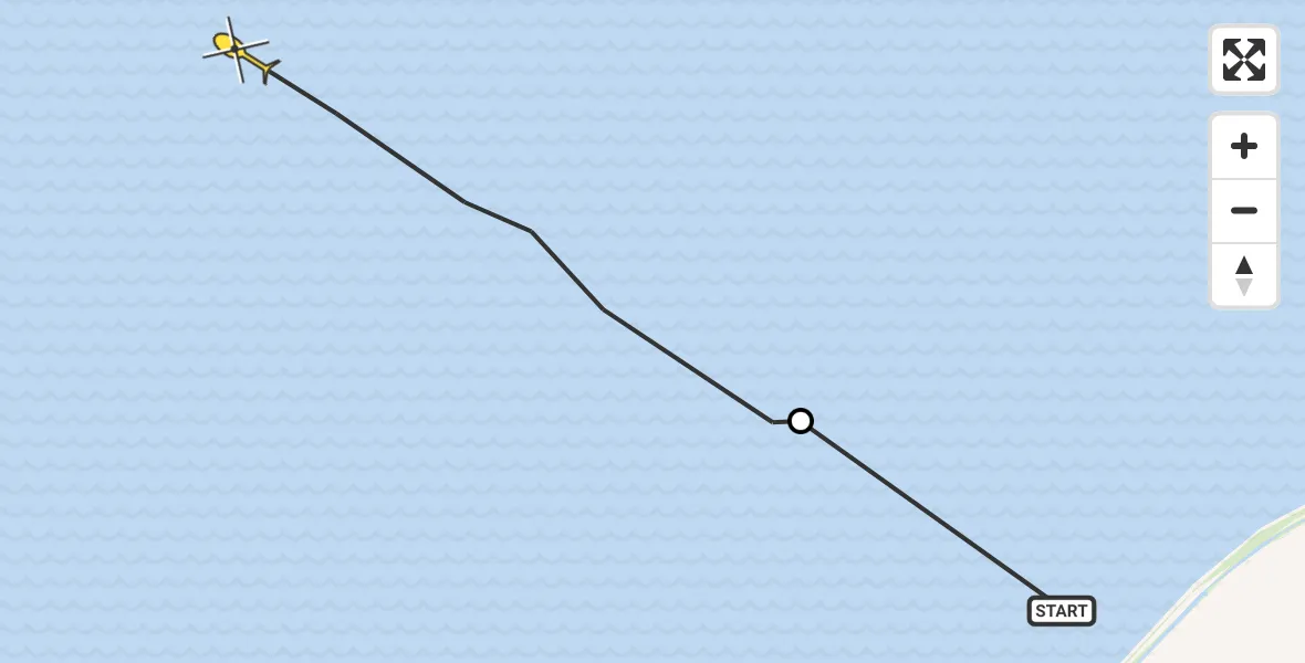 Routekaart van de vlucht: Ambulancehelikopter naar Oosterend, Vingegat