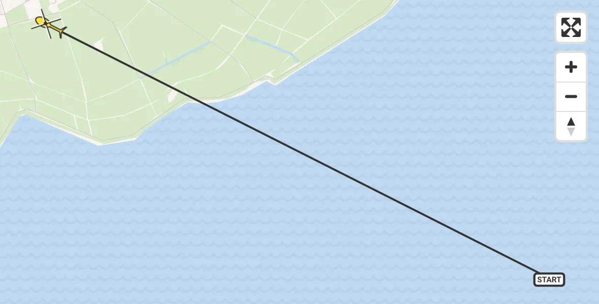Routekaart van de vlucht: Ambulancehelikopter naar Formerum, Zeedjespad