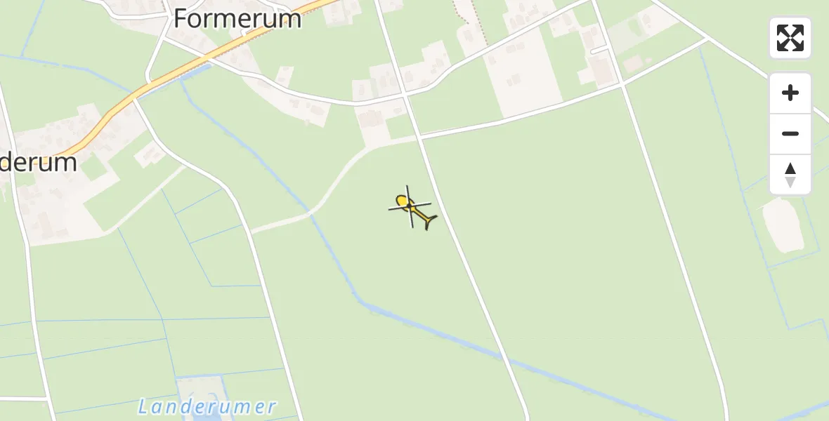Routekaart van de vlucht: Ambulancehelikopter naar Formerum