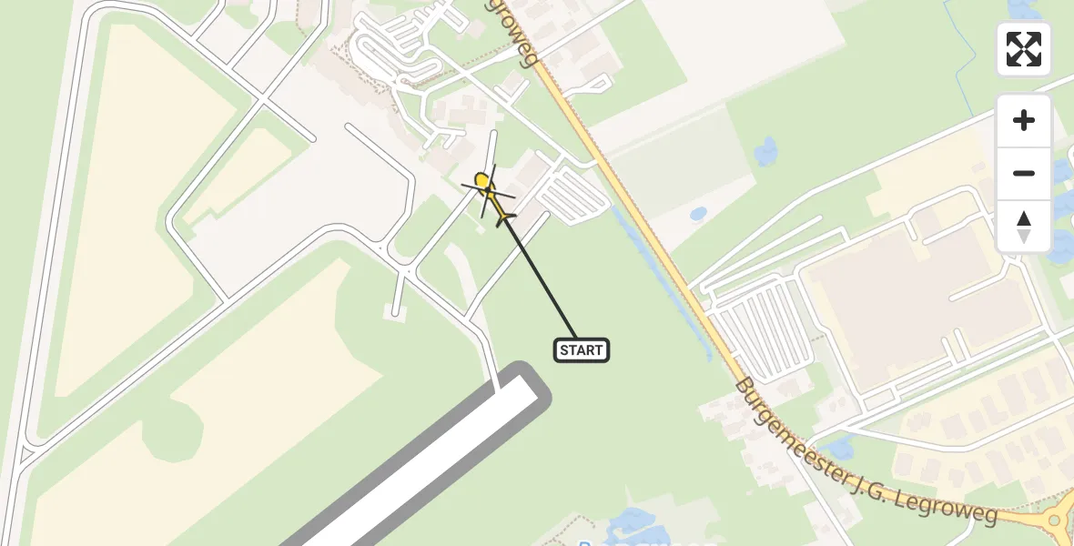 Routekaart van de vlucht: Lifeliner 4 naar Groningen Airport Eelde, Machlaan