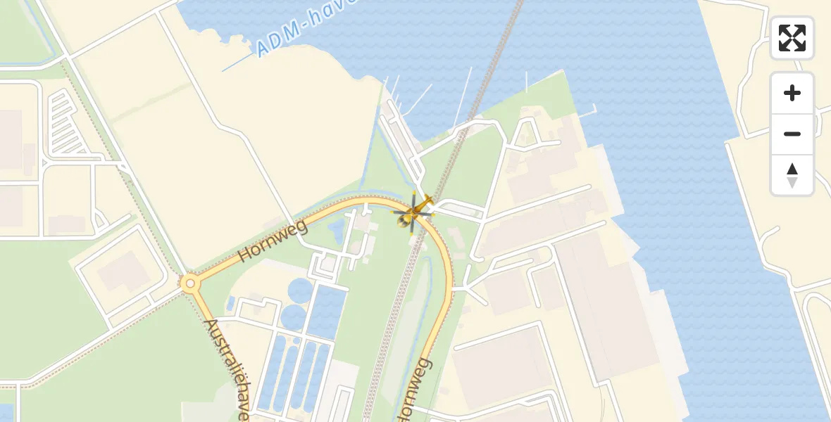 Vluchtroute Traumahelikopter van Amsterdam Heliport naar Amsterdam Heliport