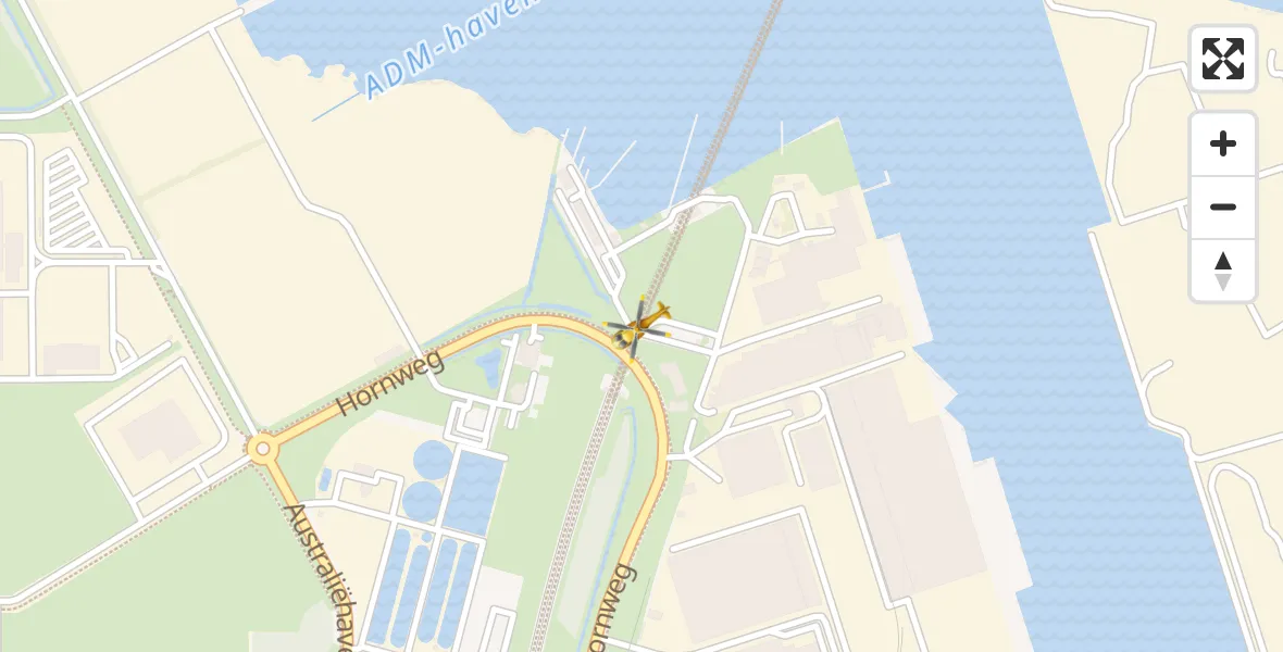 Vluchtroute Traumahelikopter van Amsterdam Heliport naar Amsterdam Heliport