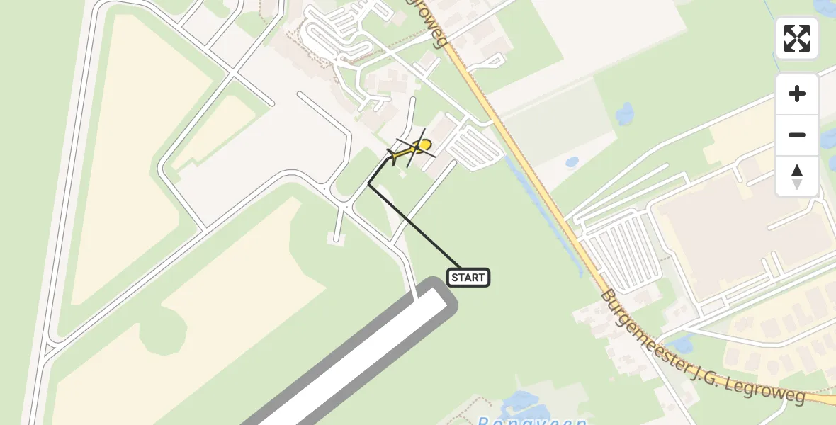 Routekaart van de vlucht: Lifeliner 4 naar Groningen Airport Eelde, Machlaan