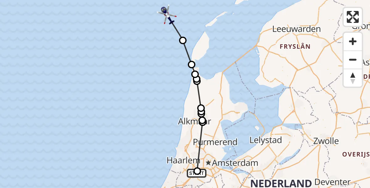 Vluchtroute Politiehelikopter Luchthaven Schiphol - , 05 februari 2024, 10:36