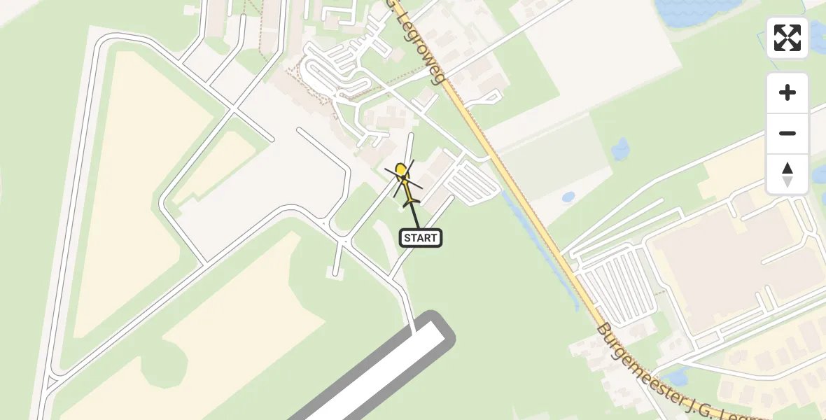 Routekaart van de vlucht: Lifeliner 4 naar Groningen Airport Eelde, Machlaan