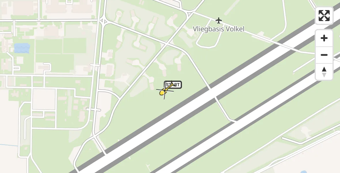 Routekaart van de vlucht: Lifeliner 3 naar Vliegbasis Volkel, Zeelandsedijk