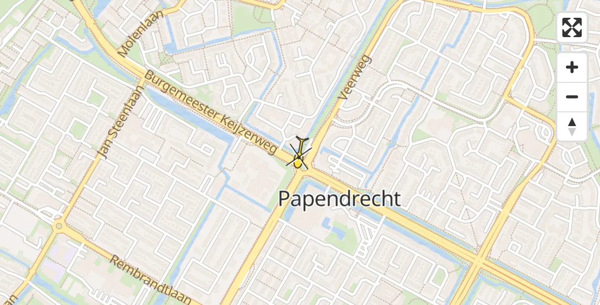 Routekaart van de vlucht: Lifeliner 2 naar Papendrecht