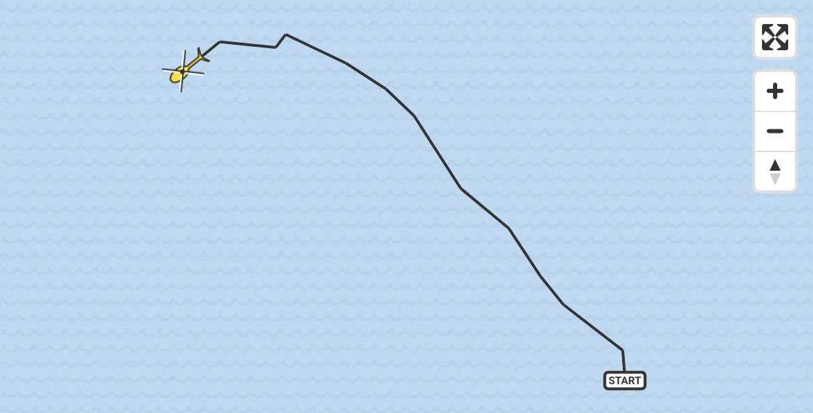 Routekaart van de vlucht: Ambulanceheli naar Oosterend