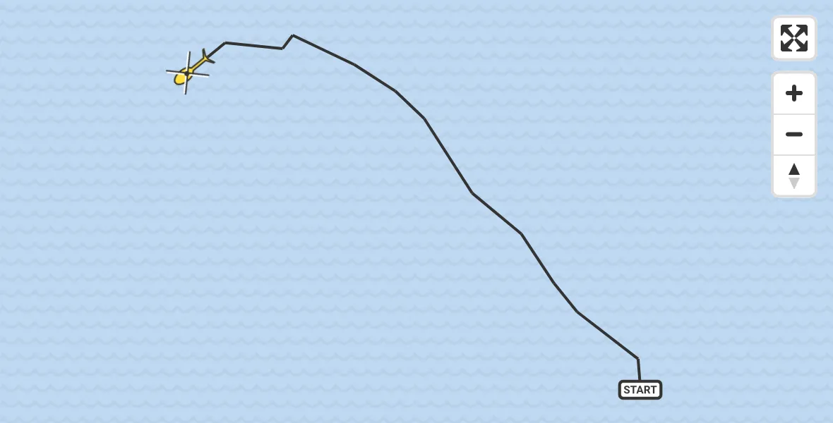 Routekaart van de vlucht: Ambulancehelikopter naar Oosterend