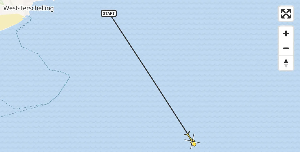 Routekaart van de vlucht: Ambulancehelikopter naar Formerum