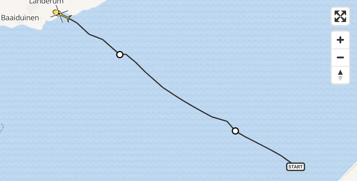 Routekaart van de vlucht: Ambulancehelikopter naar Formerum, Vingegat