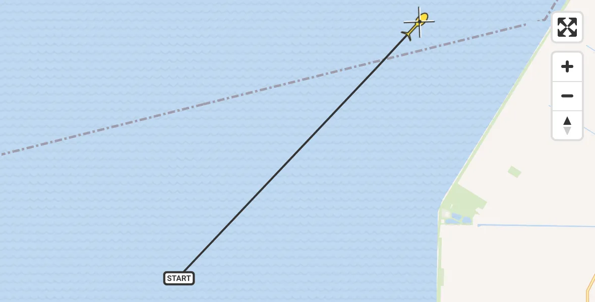 Routekaart van de vlucht: Politiehelikopter naar Lemmer