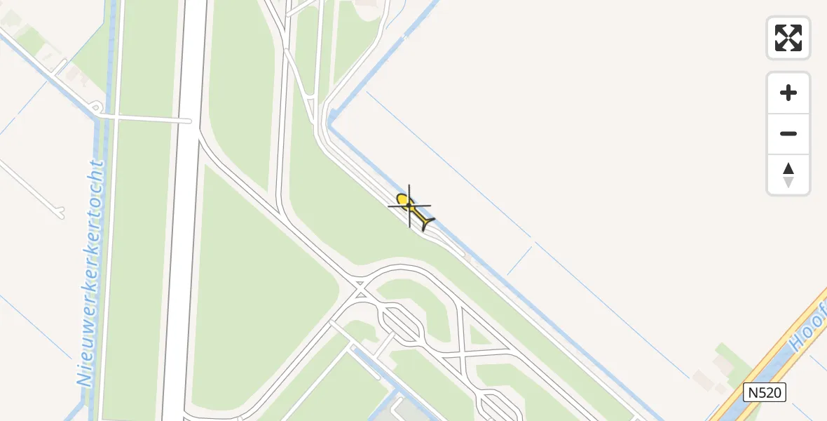 Vluchtroute Politiehelikopter van Schiphol naar Schiphol