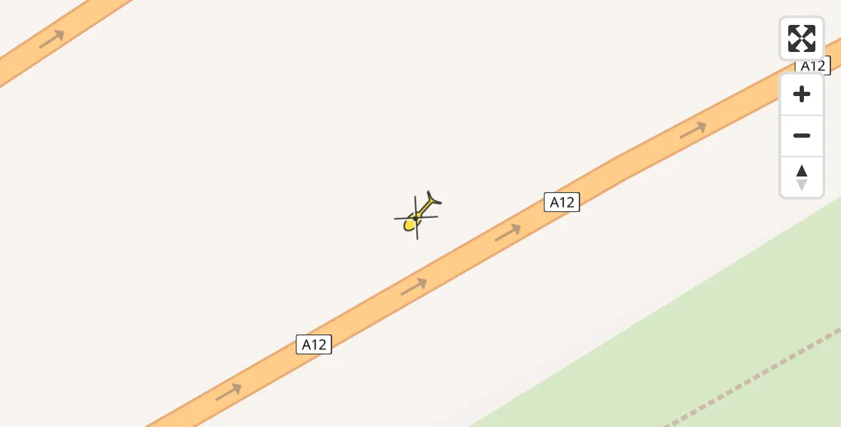 Routekaart van de vlucht: Politiehelikopter naar Driebergen-Rijsenburg