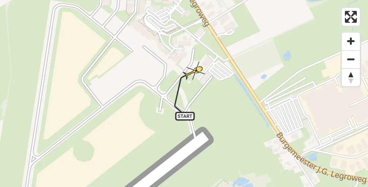 Routekaart van de vlucht: Lifeliner 4 naar Groningen Airport Eelde, Machlaan