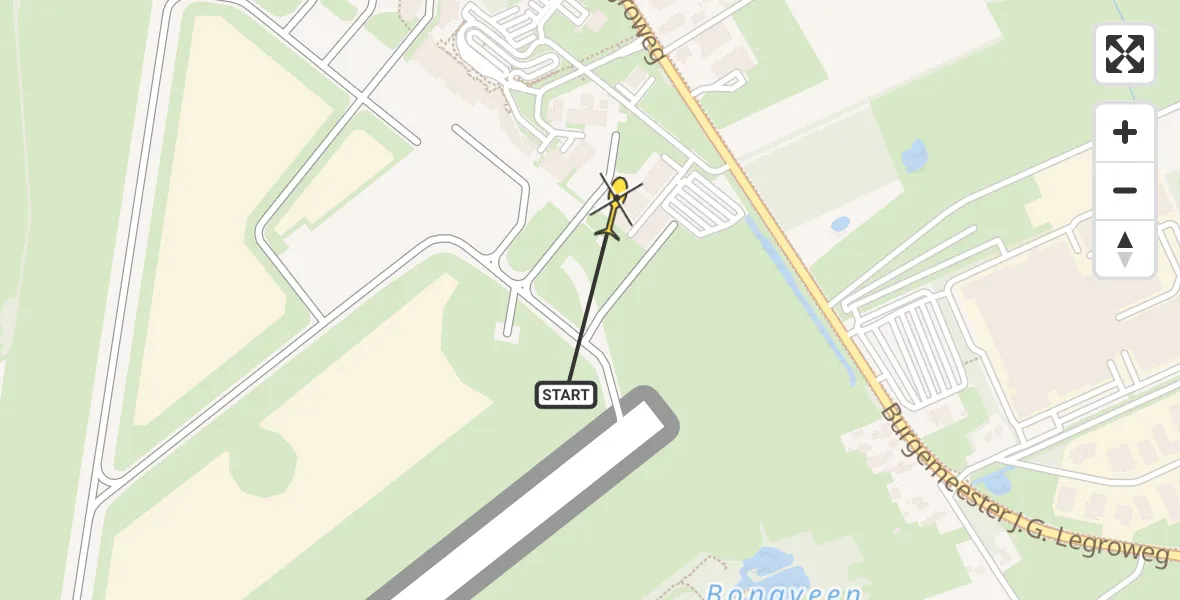 Routekaart van de vlucht: Lifeliner 4 naar Groningen Airport Eelde, Machlaan